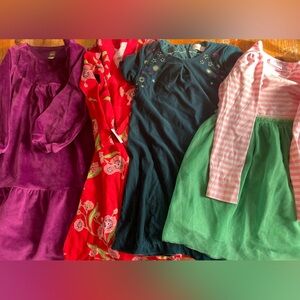 Tea collection Mini Boden & Hanna Andersson Holiday/Winter Dresses Size 6/7/8